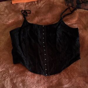 Wild Fable Black Camisole with Lace Detail
